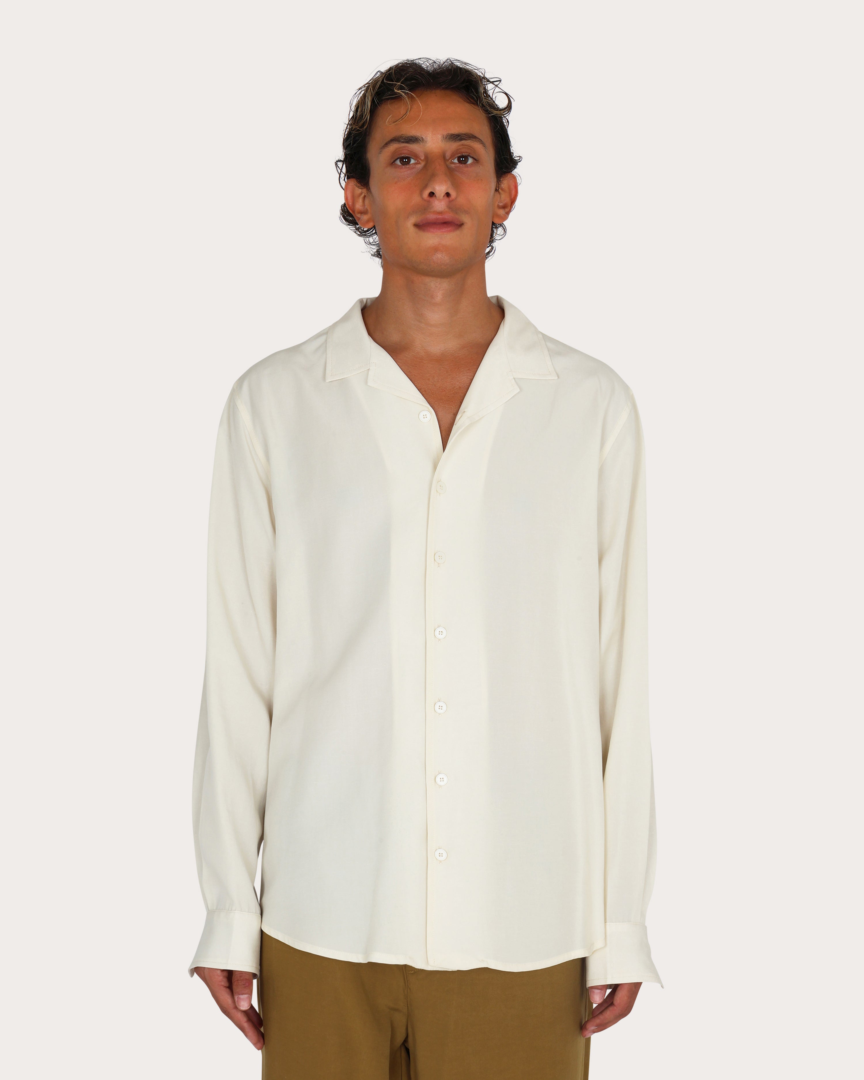Camicia Bowling in Cupro
