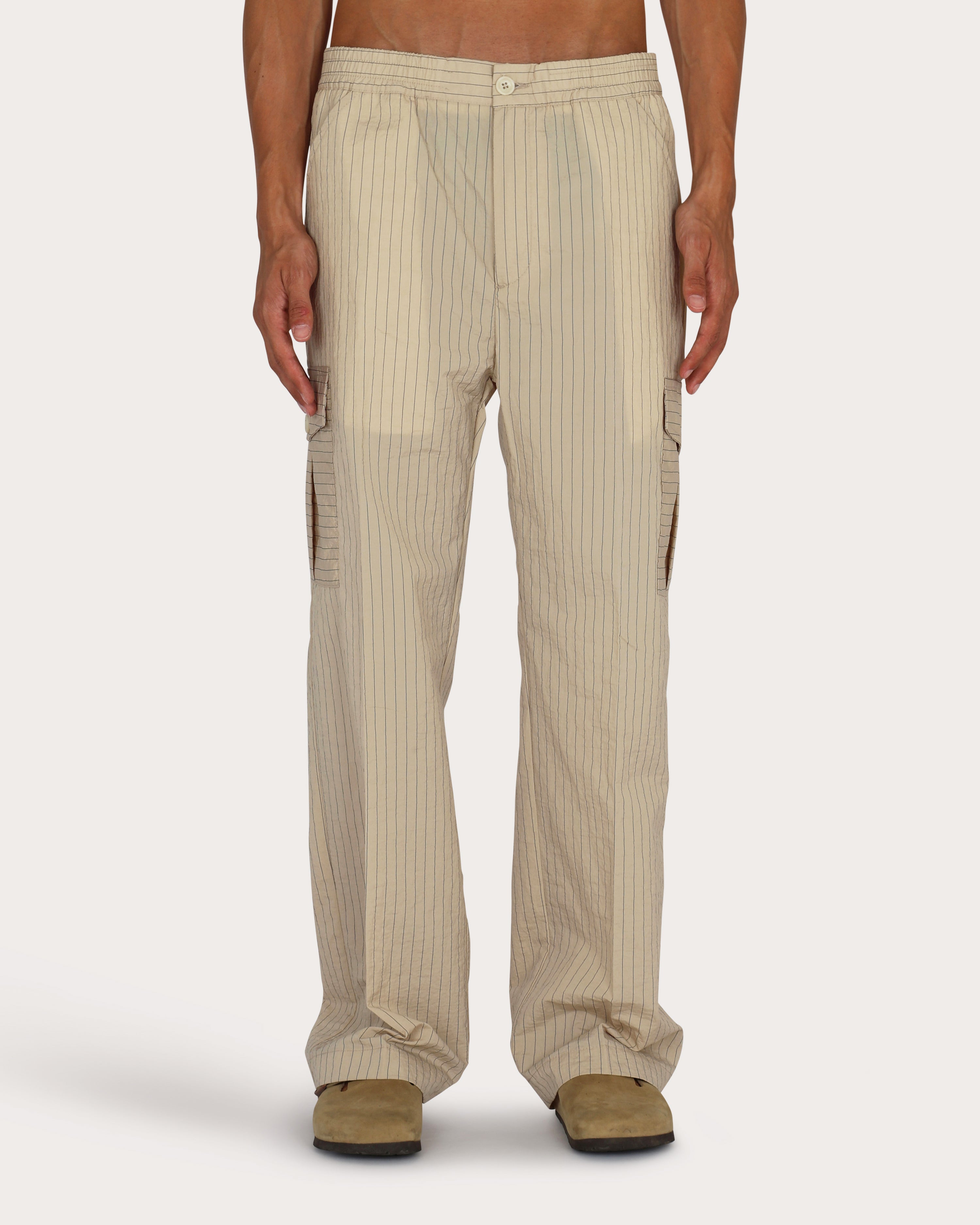 Pantalone Cargo in Seersucker