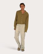 Camicia Bowling in Cupro